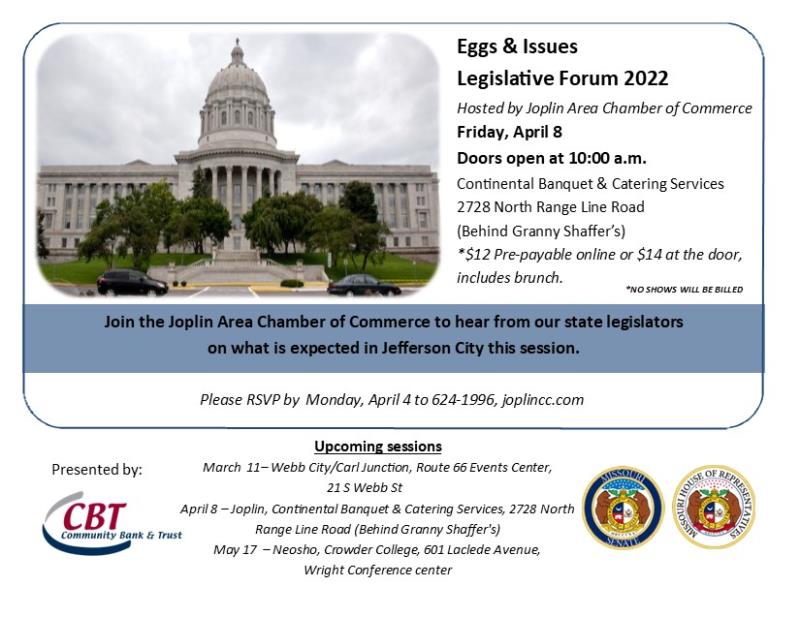 Eggs & Issues Legislative Brunch - 2022 04 - Joplin